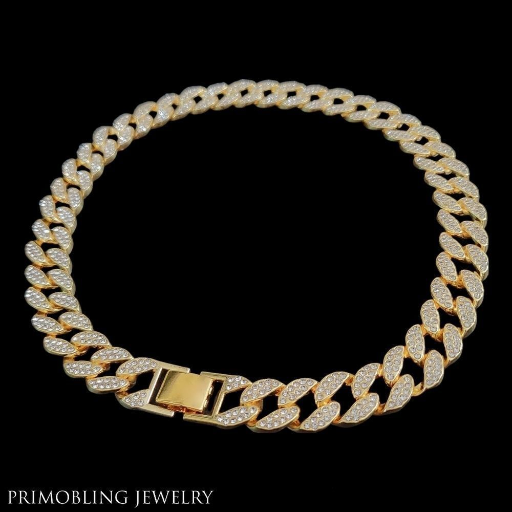 Gold Iced Out Cuban Link Chain